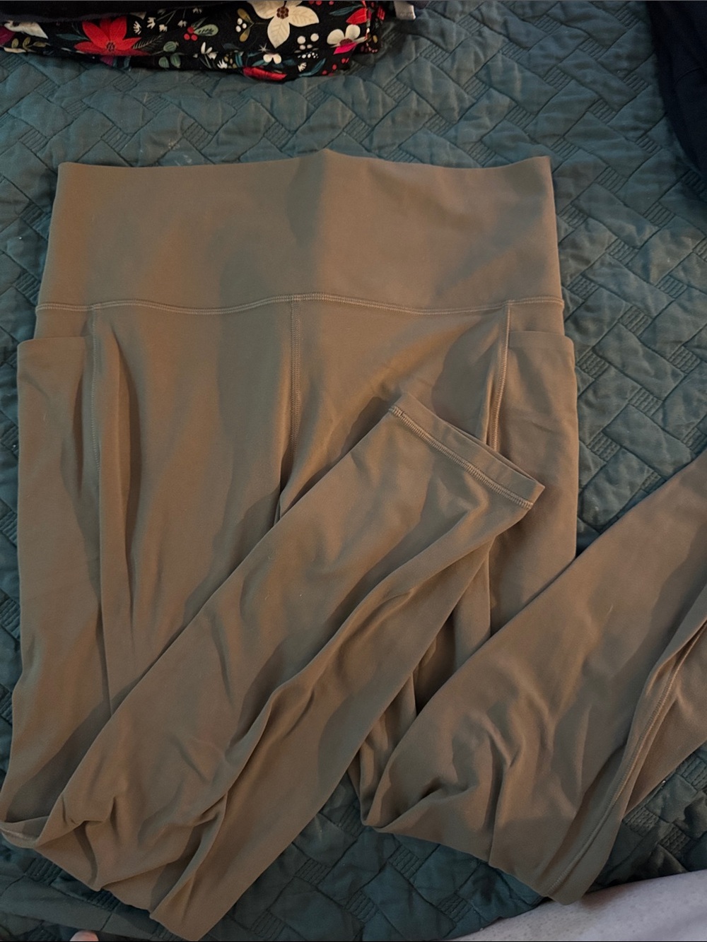 Athleta High-Waist Leggings in Taupe